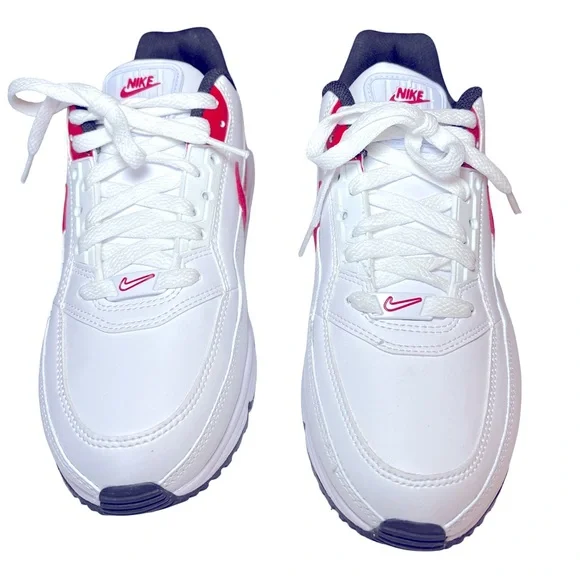 Nike Men's Airmax LTD 3 Sneakers in White and Red Size 8 Almost New - Picture 2 of 7